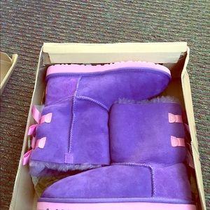 Uggs - Pink & Purple Bow