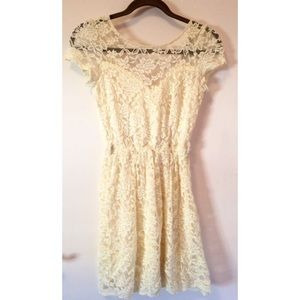 Cream Lace Dress