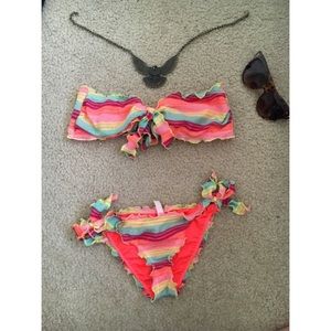 VS rainbow bikini top