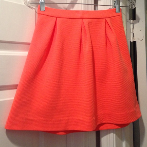 Neon orange mini skirt