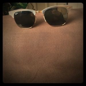 Silver Ray Ban Clubmaster sunglasses