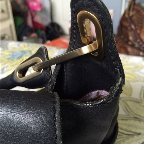 Black Jummy Choo. Black leather with gold trim. - Picture 4 of 4