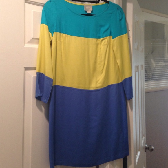 Yellow Colorblock Dress