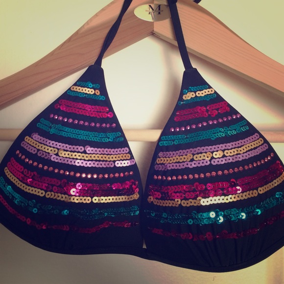 Sequin Bikini Top