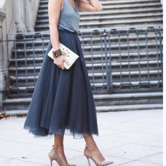 Black tulle skirt