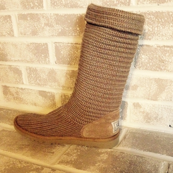 Brown Knit Ugg Boots Sz 6