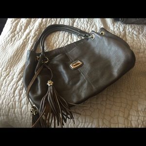 Jimmy Choo slouch brown leather purse