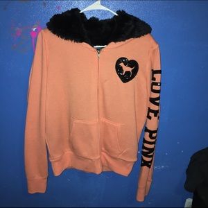 VS Pink Bling Fur Jacket