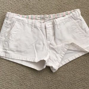 White Abercrombie shorts