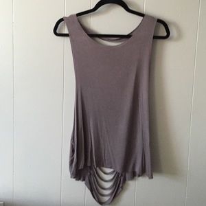 shredded back tank