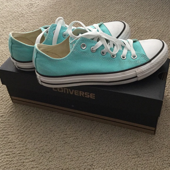 Tiffany blue converse sneakers
