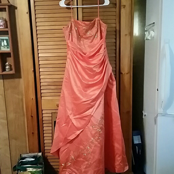 Deb Dresses & Skirts - Deb Orange Prom Dress