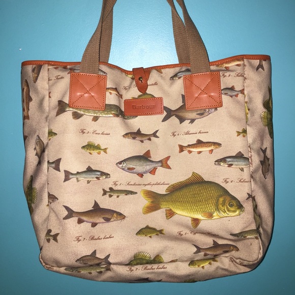 Barbour Fish printed tote