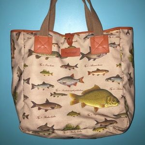Barbour Fish printed tote