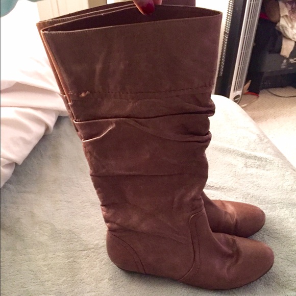 Brown Steve Madden slouch boots