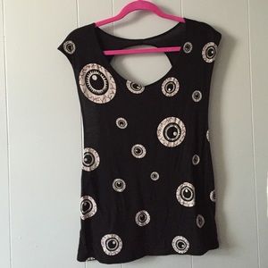 Eyeball open back tank