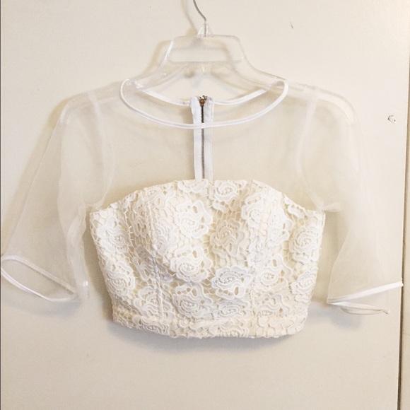Fancy lace crop top