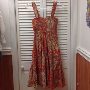 Paisley orange dress