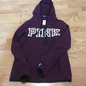 PINK sweat suit.  maroon