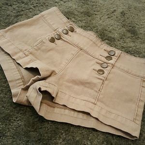 Tan High Waisted Shorts