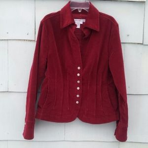 Burgundy Corduroy Snap Jacket