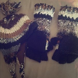 Warm winter hat and gloves