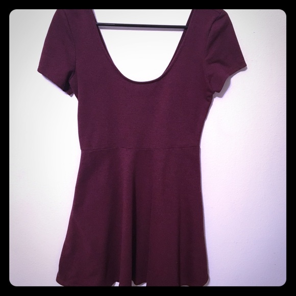 Maroon skater dress
