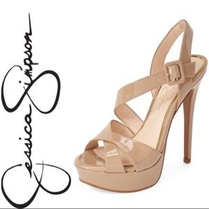 Jessica Simpson Beverlie Heels in Nude 9.5
