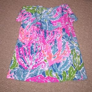 Lilly Pulitzer ruffle tube top