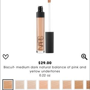 NARs creamy radiance concealer in Biscuit