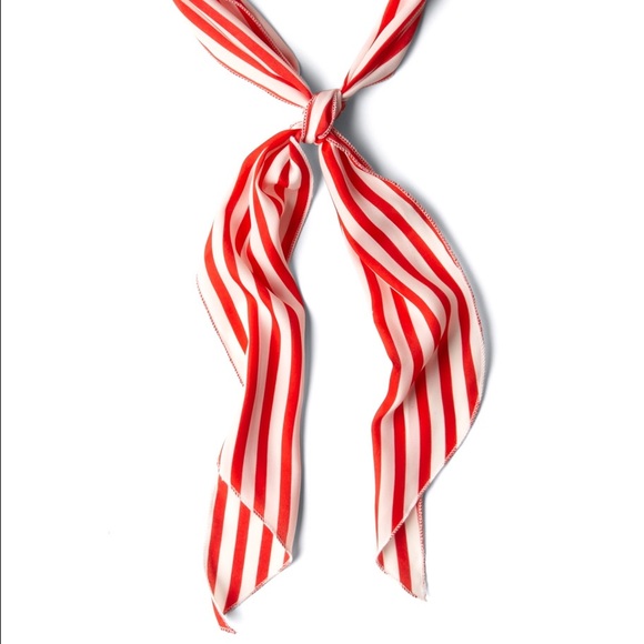 Modcloth red and white striped scarf or headband - Picture 2 of 3
