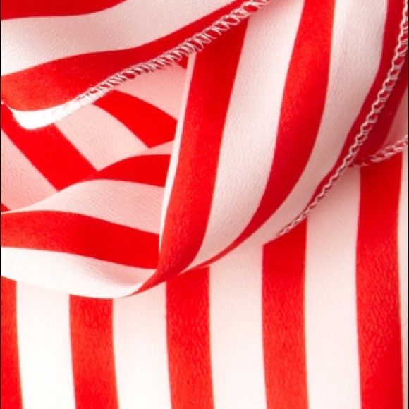 Modcloth red and white striped scarf or headband - Picture 3 of 3
