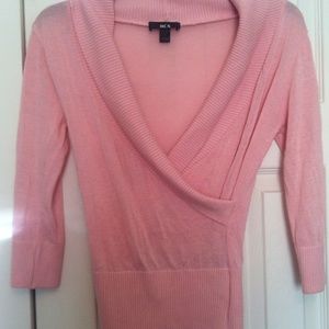 Pink wrap sweater