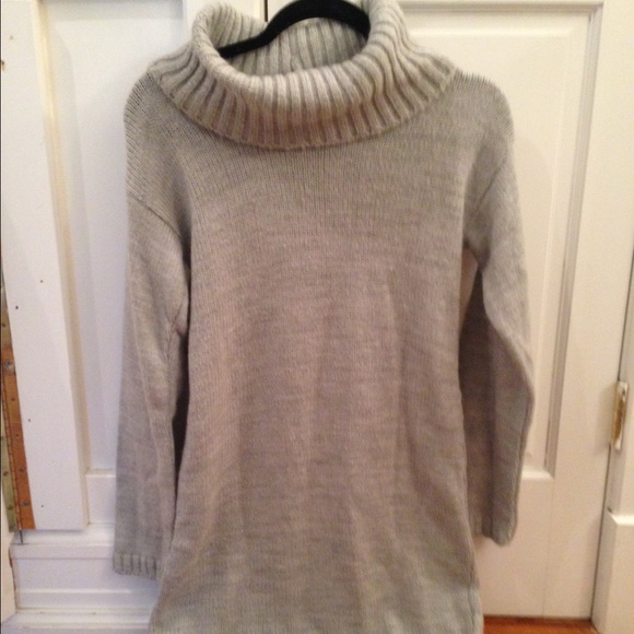 Gray turtle neck sweater dress