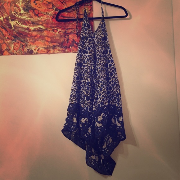 Urban Outfitters halter, backless elephant dress