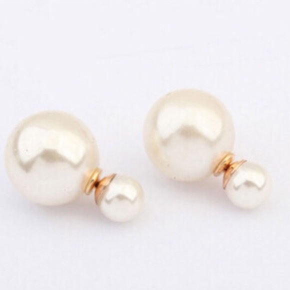 Beautiful double Pearl earrings - Picture 2 of 4