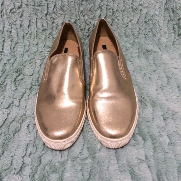 Gold Slip-on Sneakers