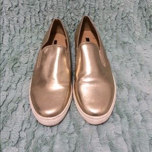 Gold Slip-on Sneakers