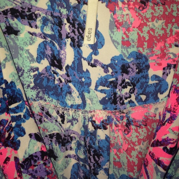 Sage Pink Blue Neon Romper - Picture 3 of 4