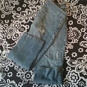 Medium Wash Jean Capris