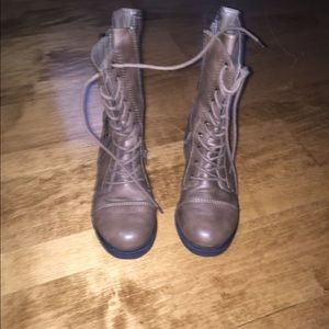 Tan Combat boots