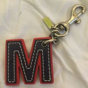 Authentic Coach Adorable "M" Leather Keychain!!