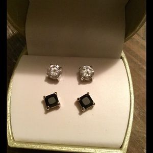 Cubic Zirconia Earrings - Two Pairs - NWT