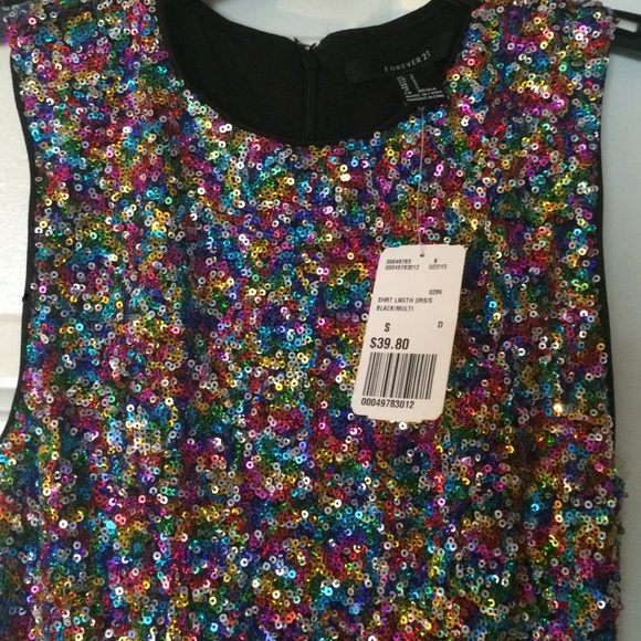 Forever 21 Multi Colored Sequenced Cocktail Dress - Picture 2 of 4