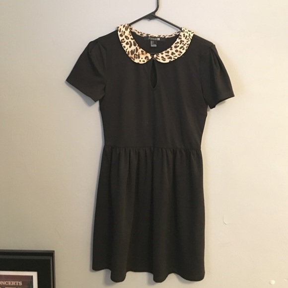 Forever 21 dress, leopard print Peter Pan collar