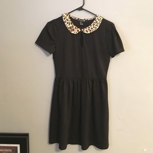 Forever 21 dress, leopard print Peter Pan collar
