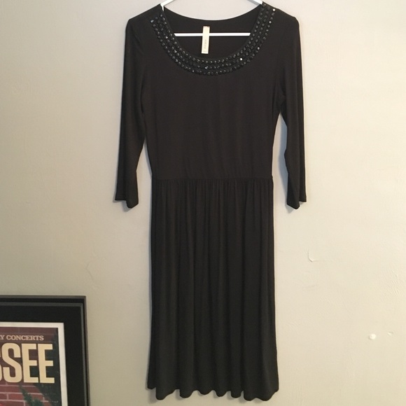Black, Modcloth, Midi dress, size M