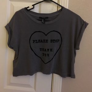 Sassy crop top brandy Melville style