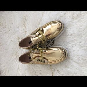 Gold Forever 21 Platform Creepers