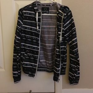 Patterned windbreaker from zumiez